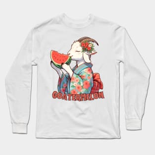 Watermelon goat Long Sleeve T-Shirt